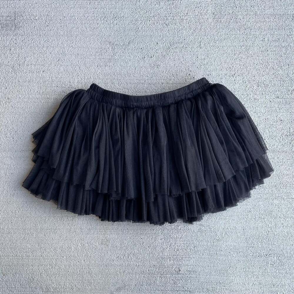 y2k 2000s vintage black tulle tutu mini skirt goth burlesque emo indie sleaze